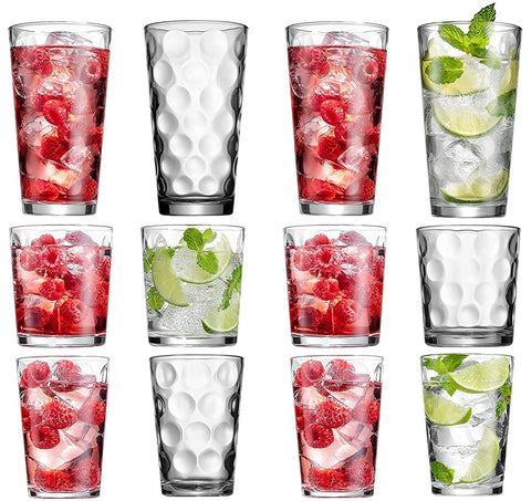 Bella Vino Set 12 Vasos versátil para agua, vino o cócteles.