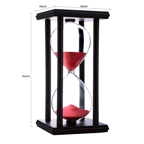 BELLAWARE reloj de arena de marco de madera, tamaño 60 minutos para uso diario.