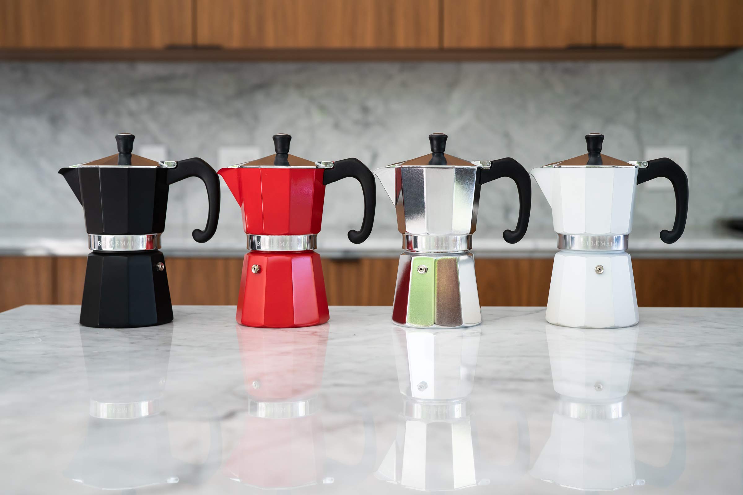 Bellemain moka ergonómico con mango plata para manejo seguro