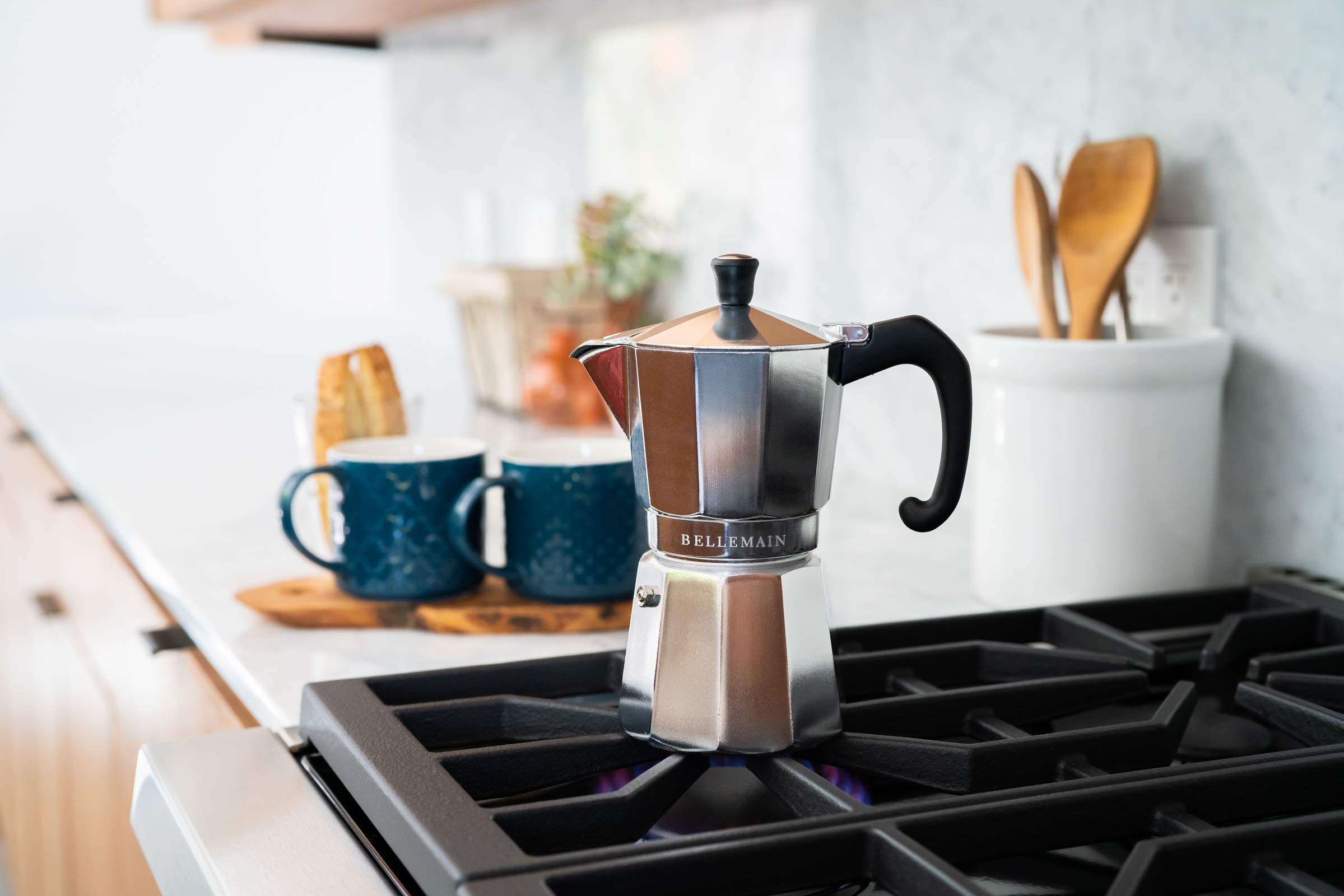 Bellemain cafetera moka vierte espresso suave y aromático