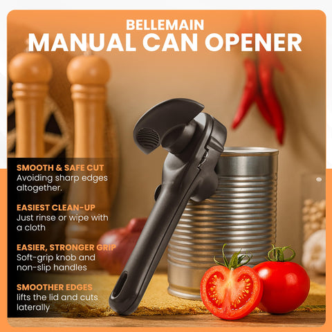 Mango ergonómico Bellemain, agarre cómodo y antideslizante para personas con agarre débil.