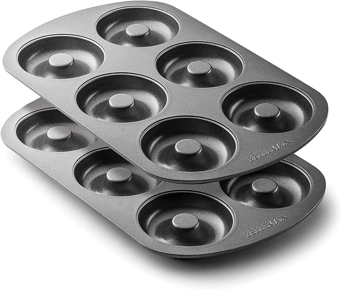 Bellemain Premiere molde para donas con 6 cavidades para hornear de forma uniforme.