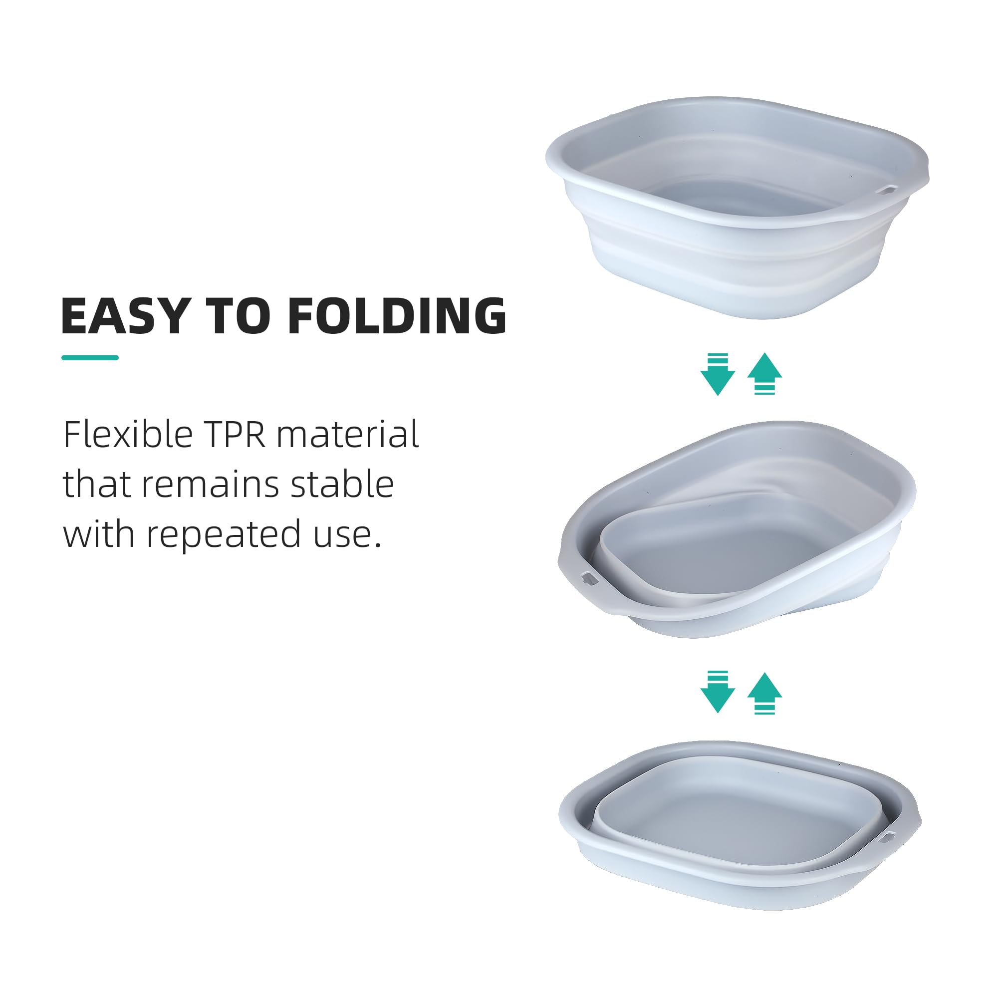 Bellglee cubeta plegable para lavandería y lavado rápido