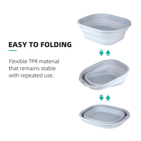 Bellglee cubeta plegable para lavandería y lavado rápido