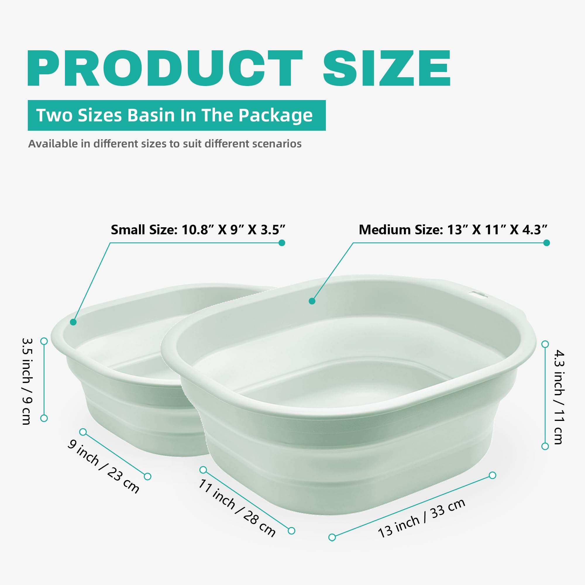 Bellglee lavabo plegable pequeño, perfecto para prendas delicadas.