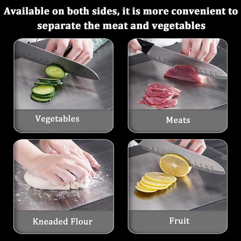 Belothi tabla 13x9 de acero inoxidable, superficie texturizada para cortes de carne