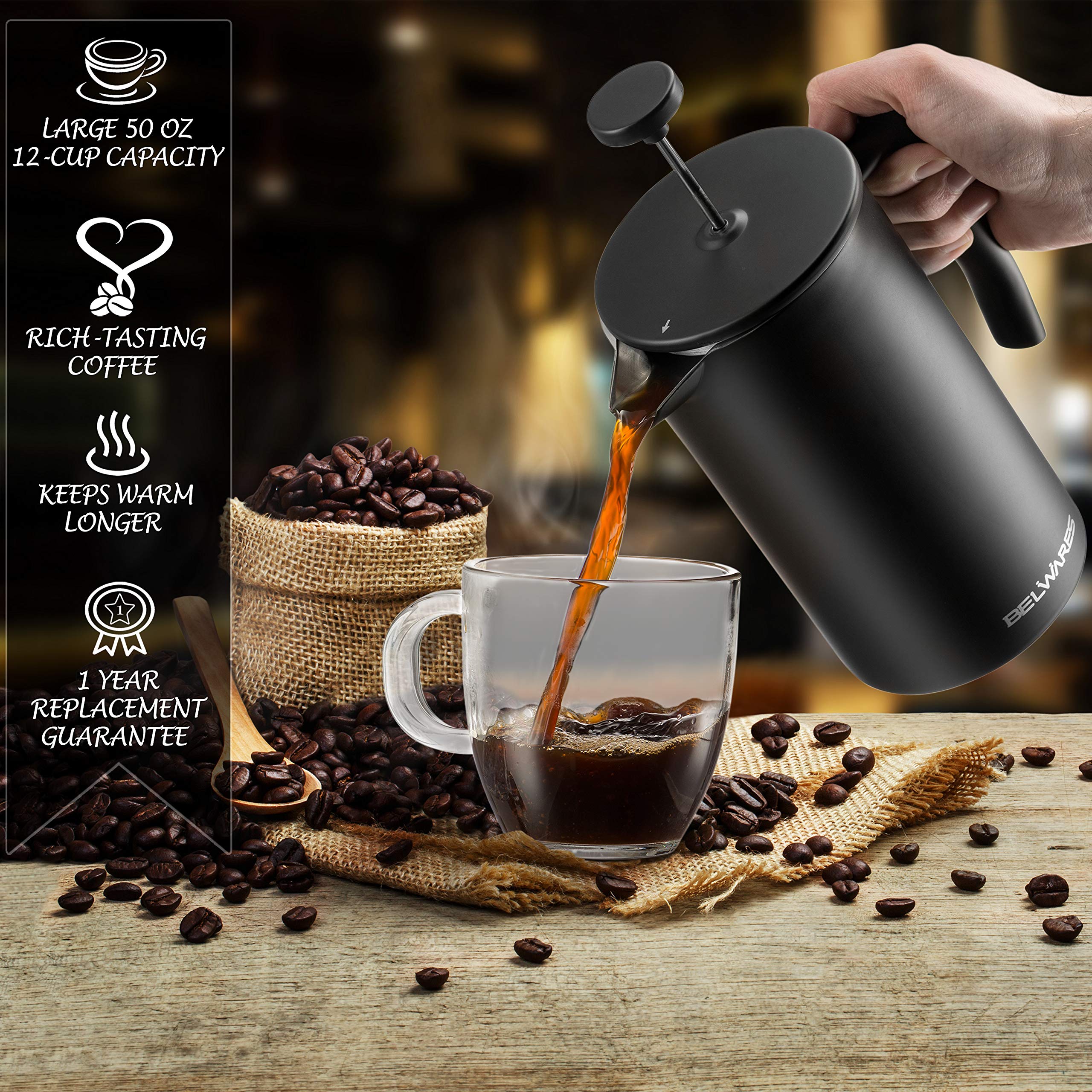 Uso cómodo en casa para preparar café en minutos.