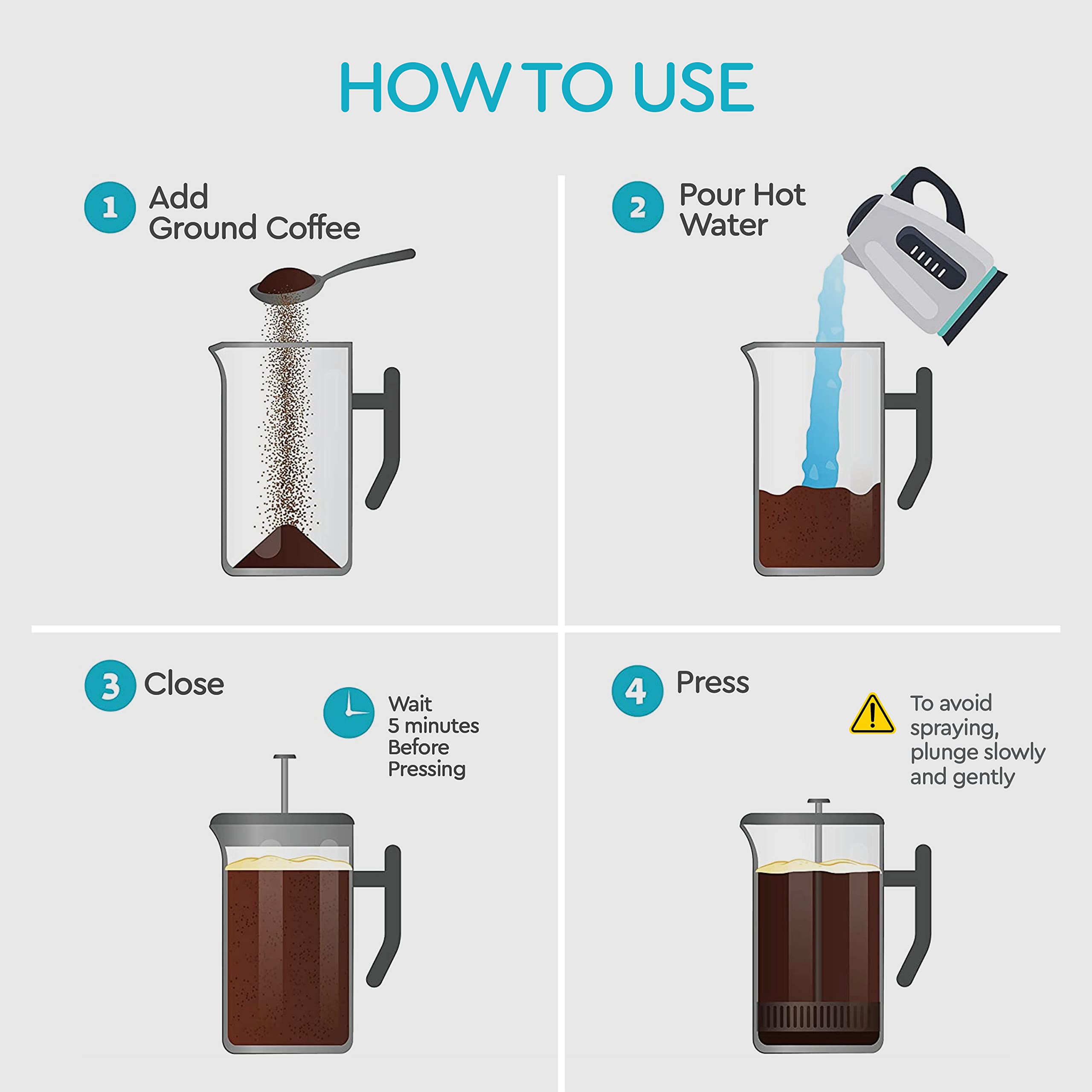 Capacidad de 1500 ml para servir varias tazas.