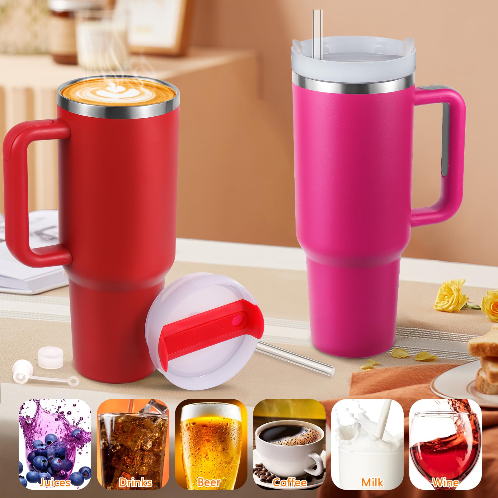 BELYQLY 40oz versátil para té, café, jugo y más.