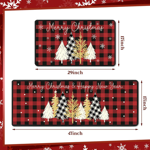Alfombra Bencailor 44x76 cm, protección de suelo con diseño navideño.