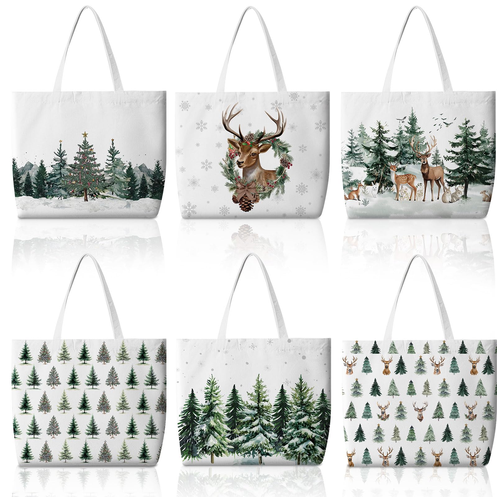 Bencailor bolsa tote con árbol navideño para compras sostenibles.
