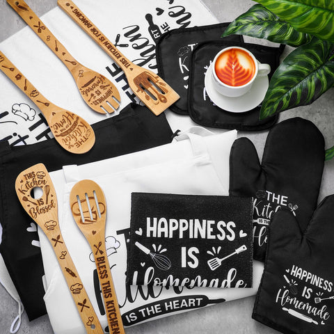 Conjunto decorativo Bencailor para cocina, regalo práctico y alegre.