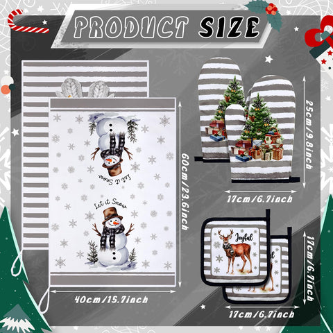 Bencailor guante de horno con dibujo de árbol navideño, ofrece protección térmica para cocinar.