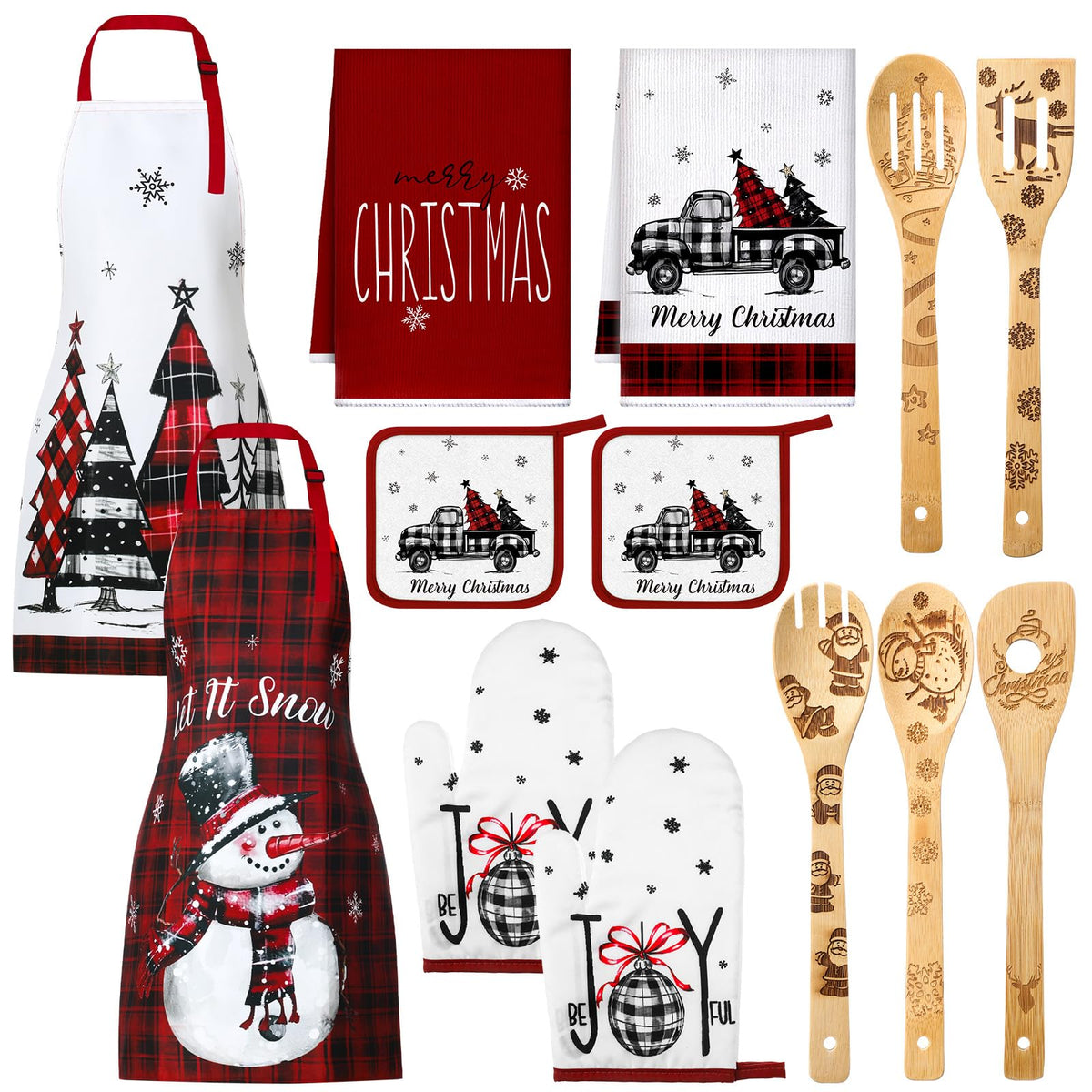 Conjunto navideño 13 piezas Bencailor para cocinar y decorar la cocina