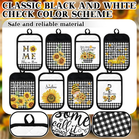 Kit de cocina Bencailor de 8 piezas, conjunto para hornear con girasoles, útil para cocinar y decorar.