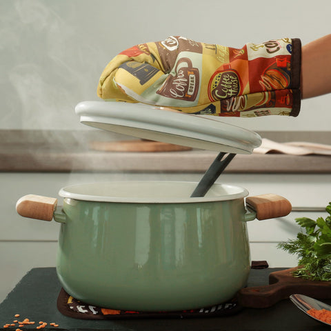 Bencailor manoplas cocina café, diseño seguro para hornear y asar