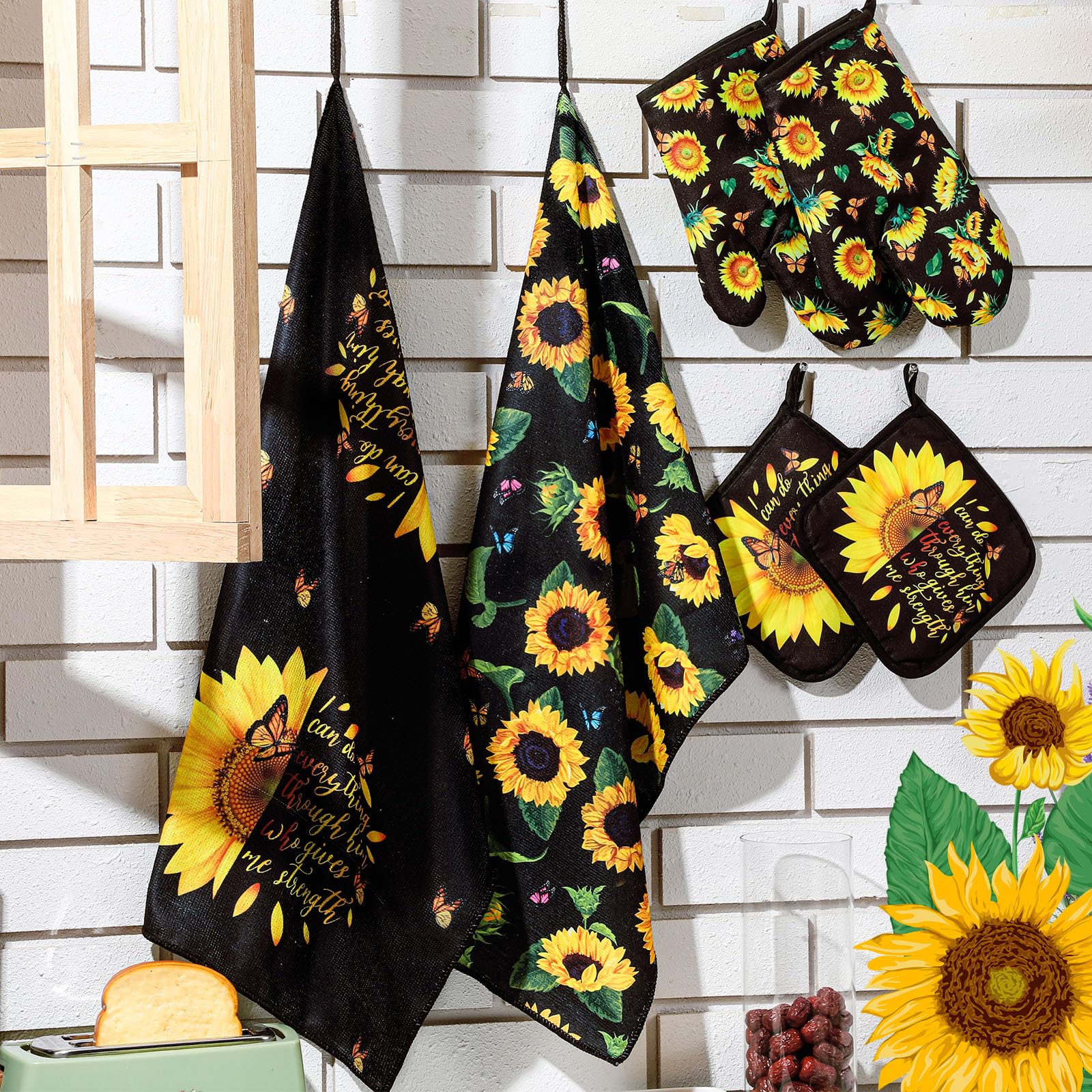 Salvamanteles Bencailor con girasol, color y agarre para la mesa