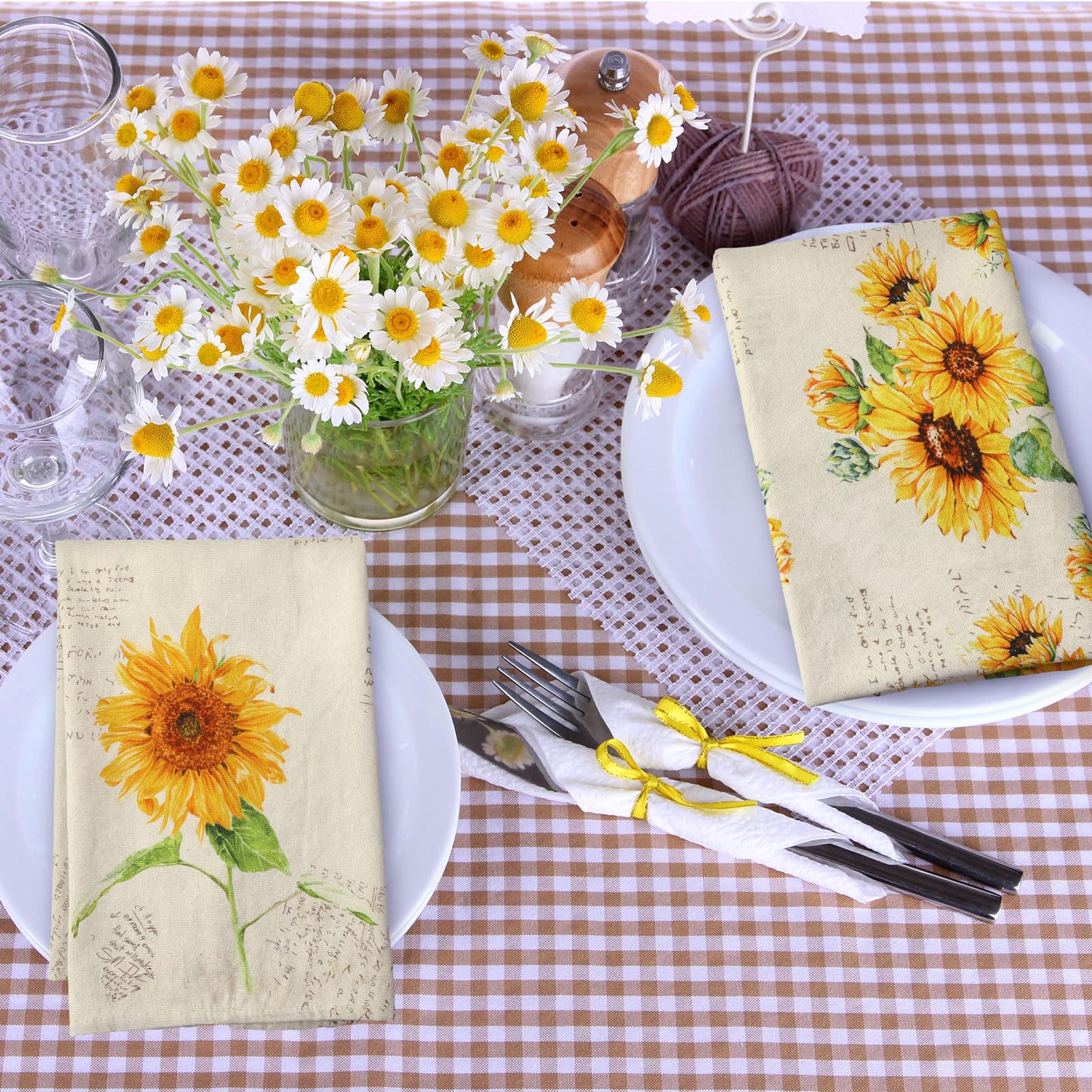 toallas Bencailor girasol para secar vajilla después de comer