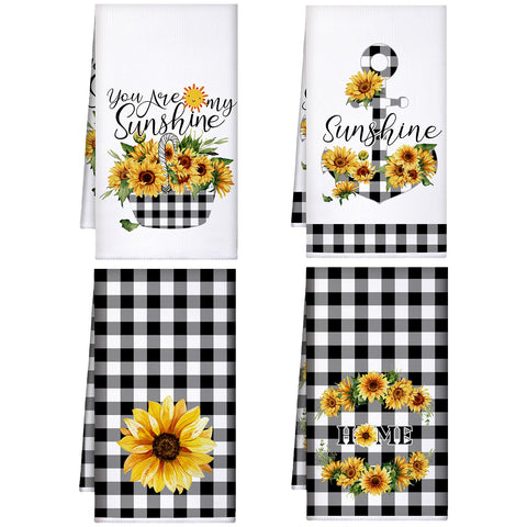 Toallas de cocina Bencailor con girasol para secado rápido en la cocina