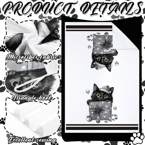 Toallas de cocina Bencailor con patrón gótico de gato; regalo temático