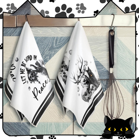 Toallas decorativas Bencailor para cocina; uso diario y estilo gótico