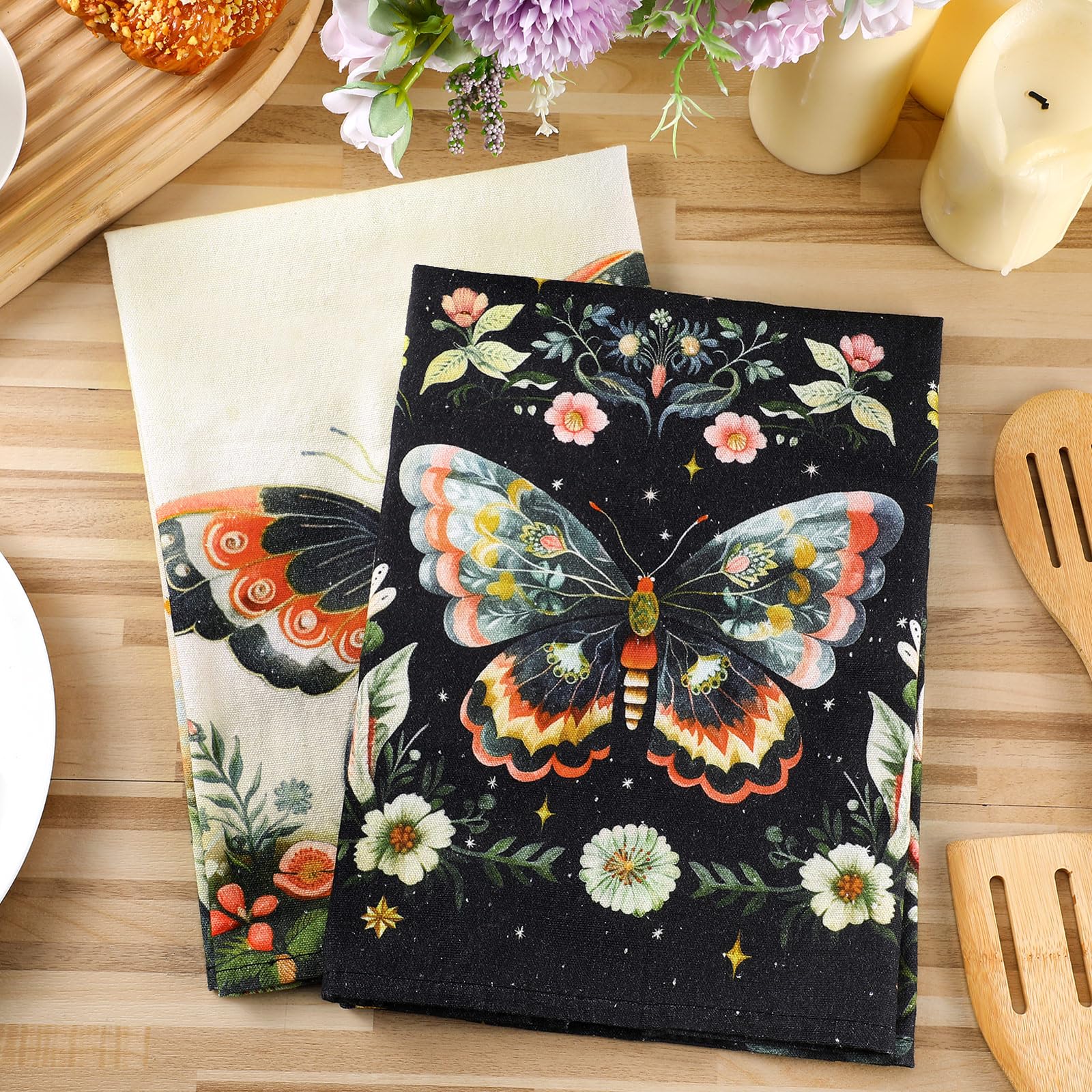 Mantén la zona de té ordenada con estas toallas decorativas