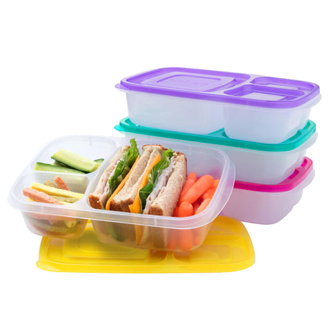 Bentgo EasyBoxes: conjunto de 4 contenedores con 3 compartimentos para comidas variadas.