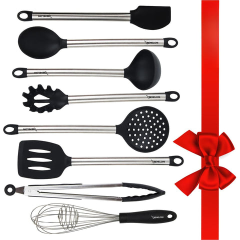 Beneloni set de utensilios de cocina 8 piezas para uso diario y protección de sartenes.