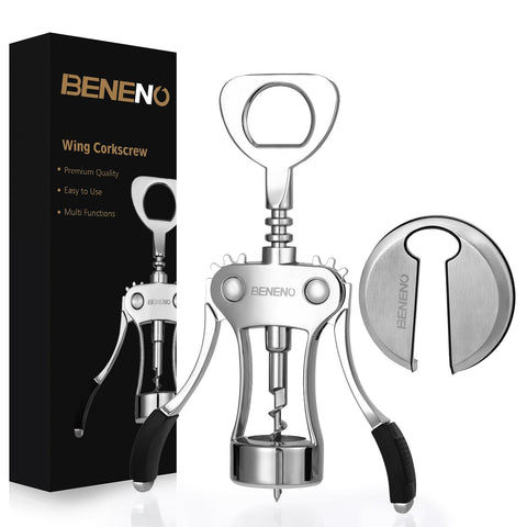 Beneno abrebotellas con diseño de alas centrado para un manejo estable.