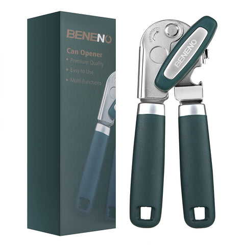 Beneno abrelatas manual con cuchilla de carbono afilada para cortes limpios