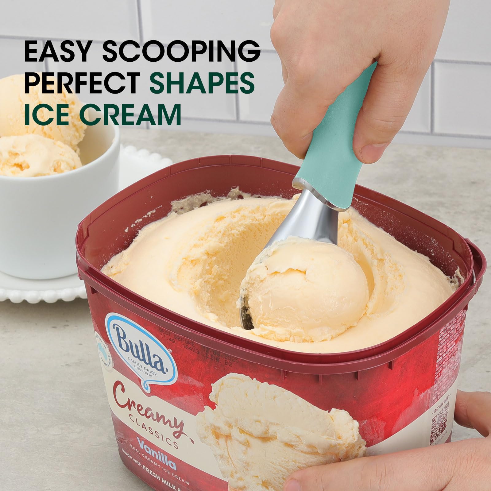 Beneno Cuchara helado formación esferas, porciones perfectas cada vez.