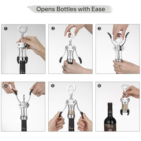 Beneno diseño todo-en-uno para abrir vino y otras bebidas.