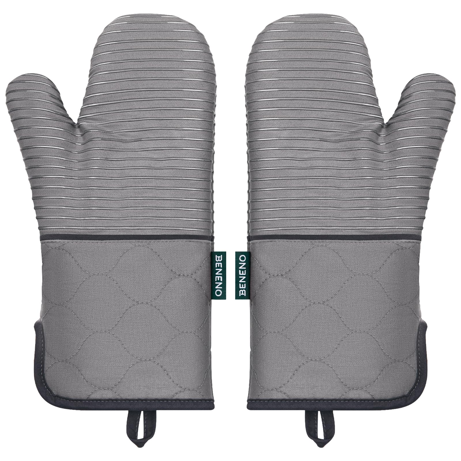 Beneno guantes-horno-doble-paquete: seguridad y versatilidad para bandejas calientes.
