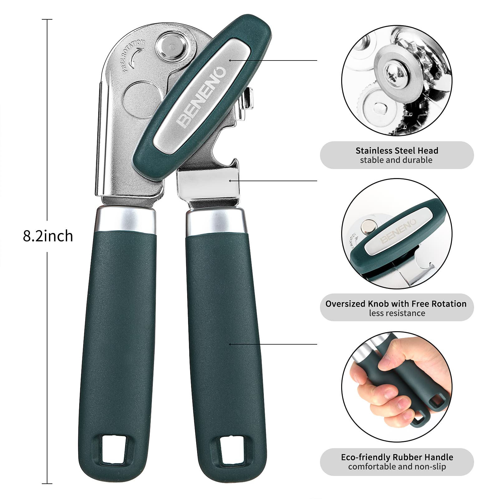 Beneno mango ergonómico para sujeción cómoda y control durante el giro