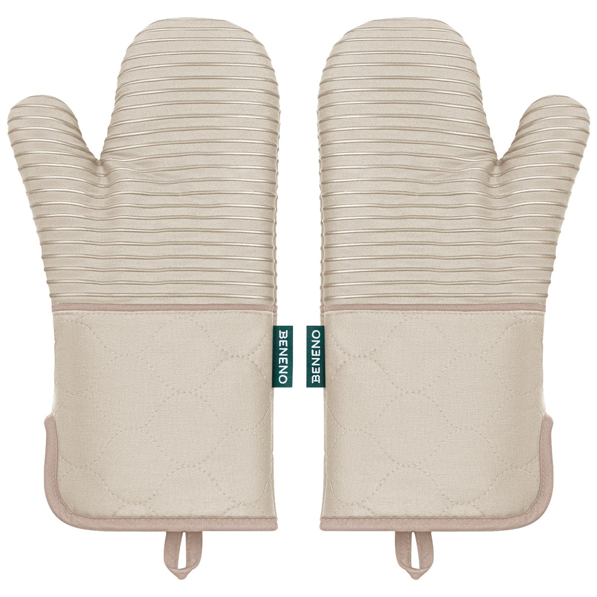 Manoplas Beneno para horno, paquete doble, resistente hasta 500 °F, ideal para bandejas