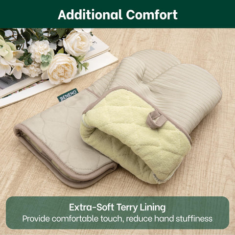 Manoplas Beneno con forro de terry suave y absorbente para mayor confort