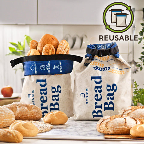 Bolsas Benicci con frescura prolongada y interior de grado alimentario.