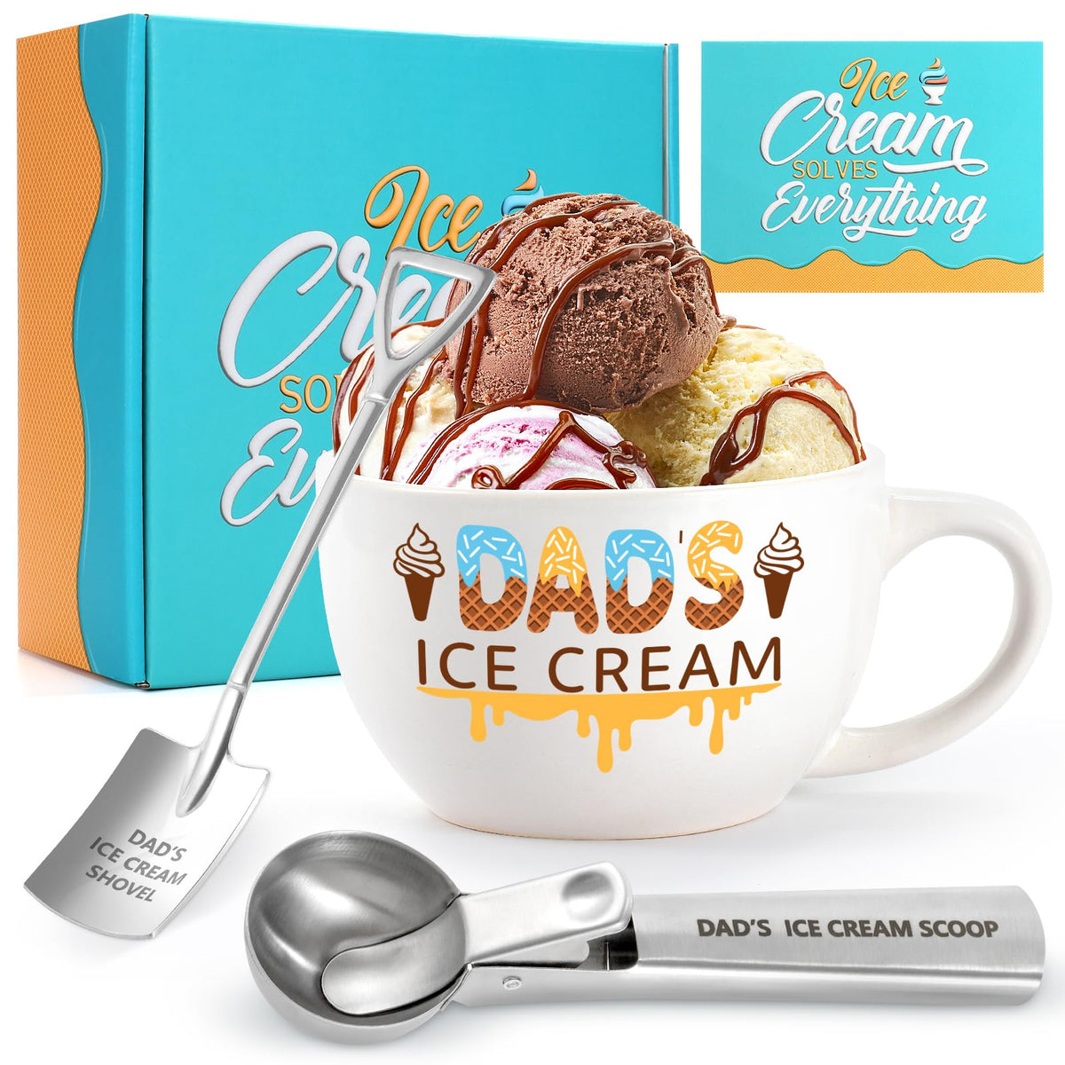 Benjika cuenco cerámico para helado, duradero y apto para microondas.