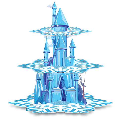 BenLouis torre de cupcakes congelados tres niveles, ideal para fiestas de invierno y baby shower.