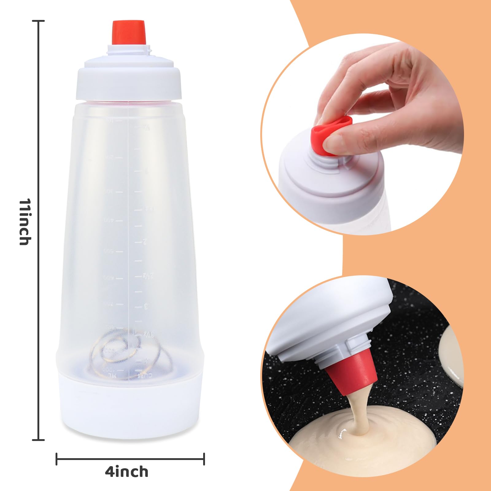Dispensador Bennra con tapa desmontable para verter sin goteos.