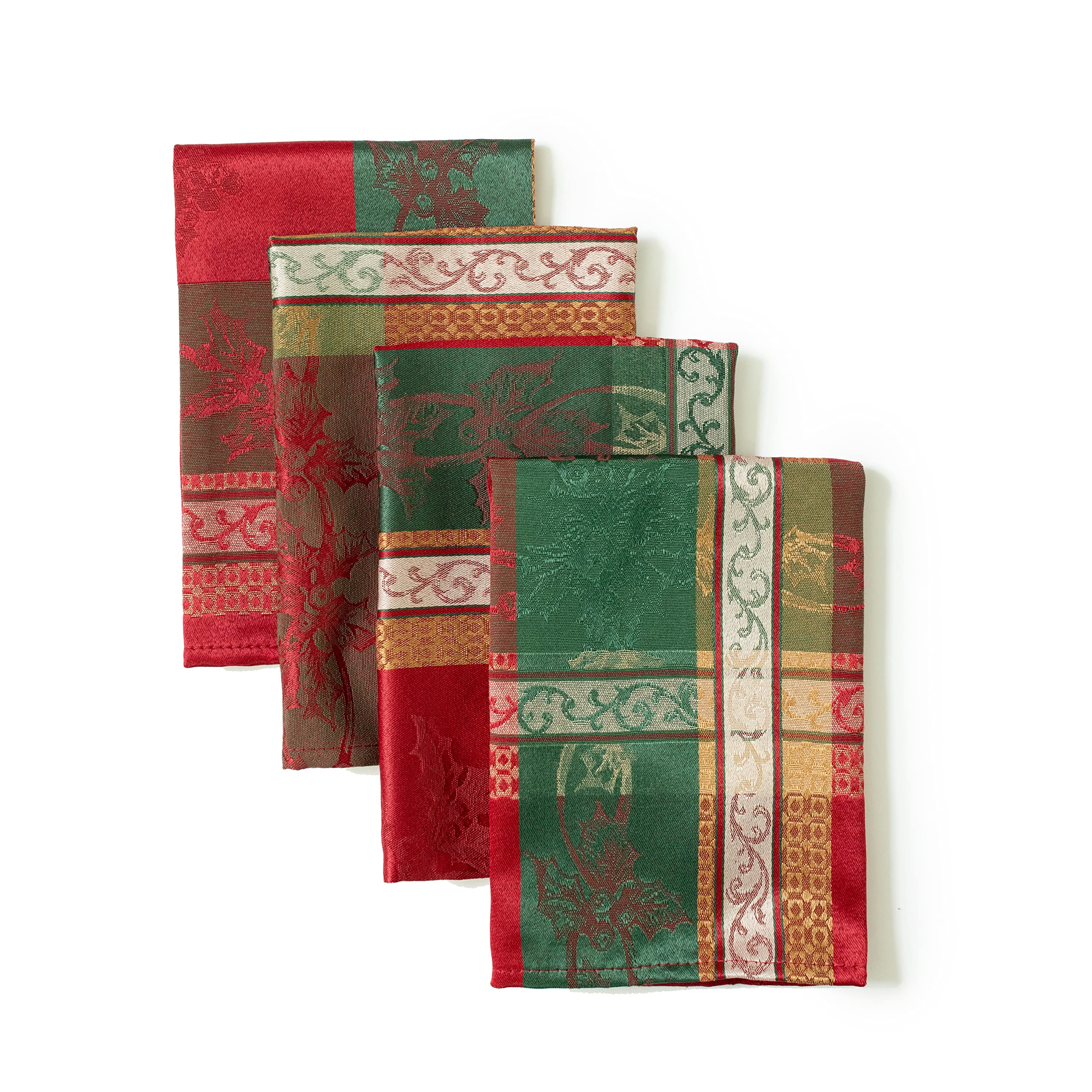 Benson Mills servilletas jacquard 18x18 para Navidad, acabado elegante.