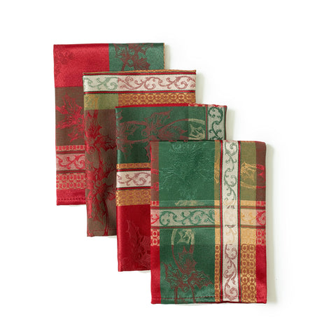 Benson Mills servilletas jacquard 18x18 para Navidad, acabado elegante.