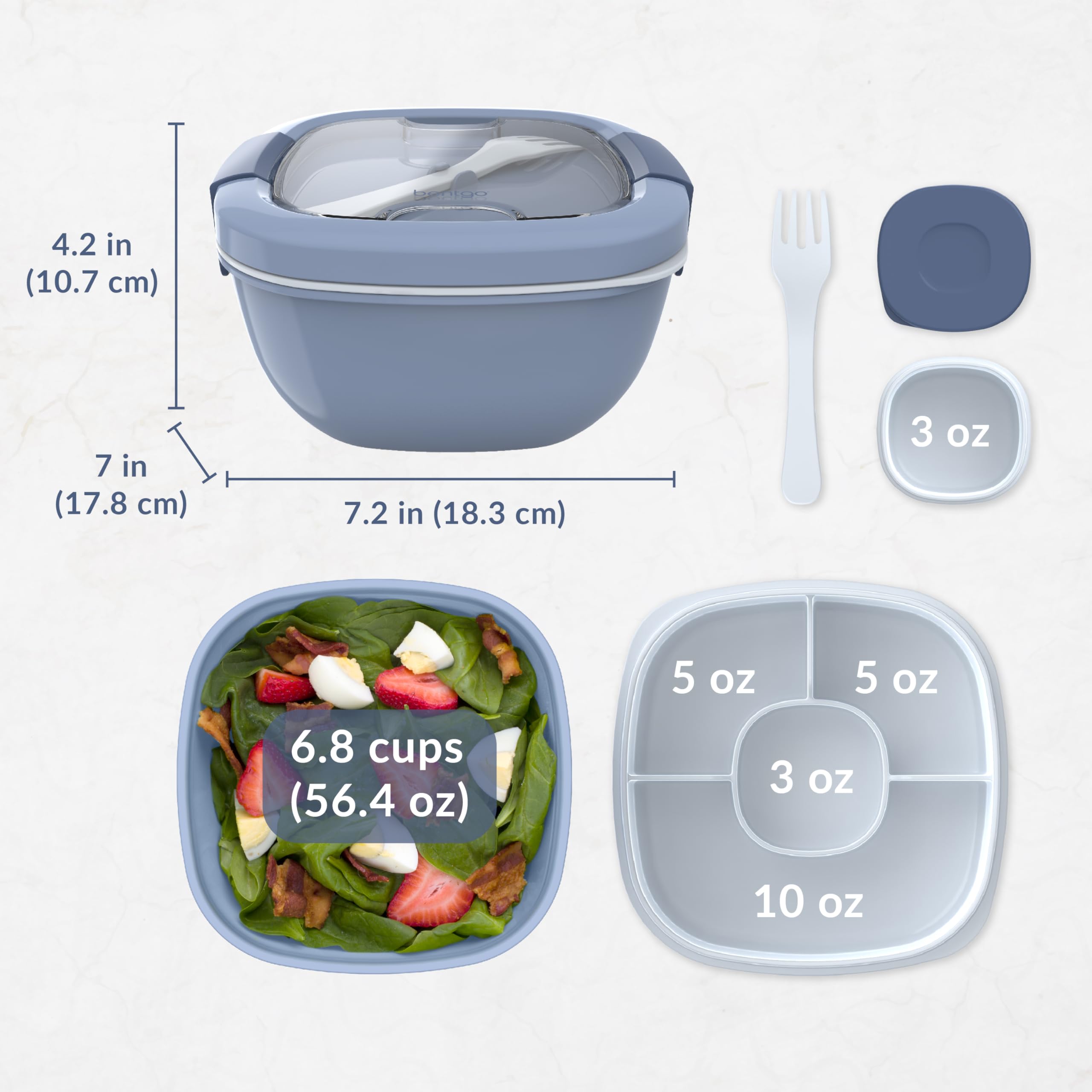 Bentgo cuenco apto para microondas para recalentar comidas fácilmente.
