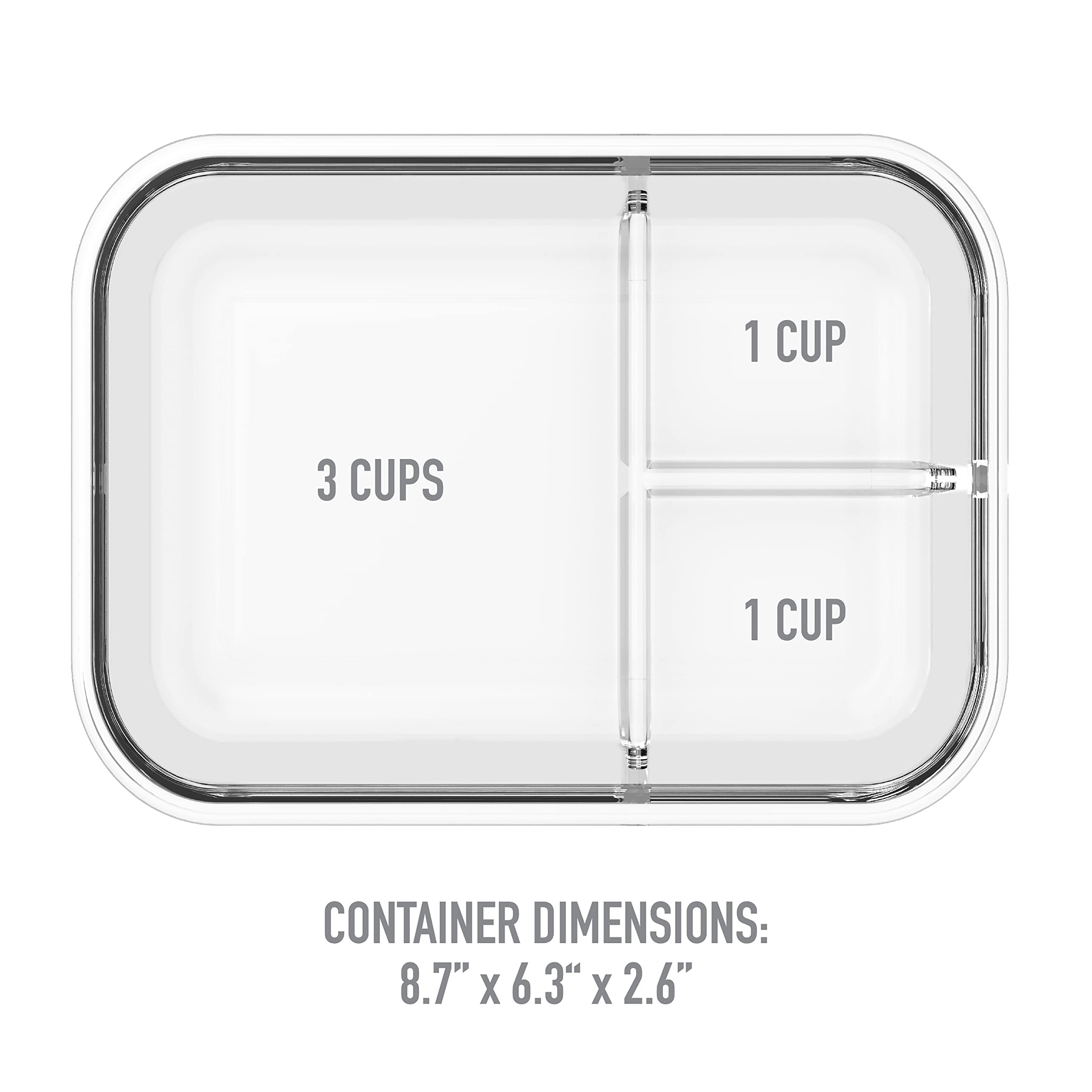 Capacidad de cinco tazas de Bentgo para planificar comidas
