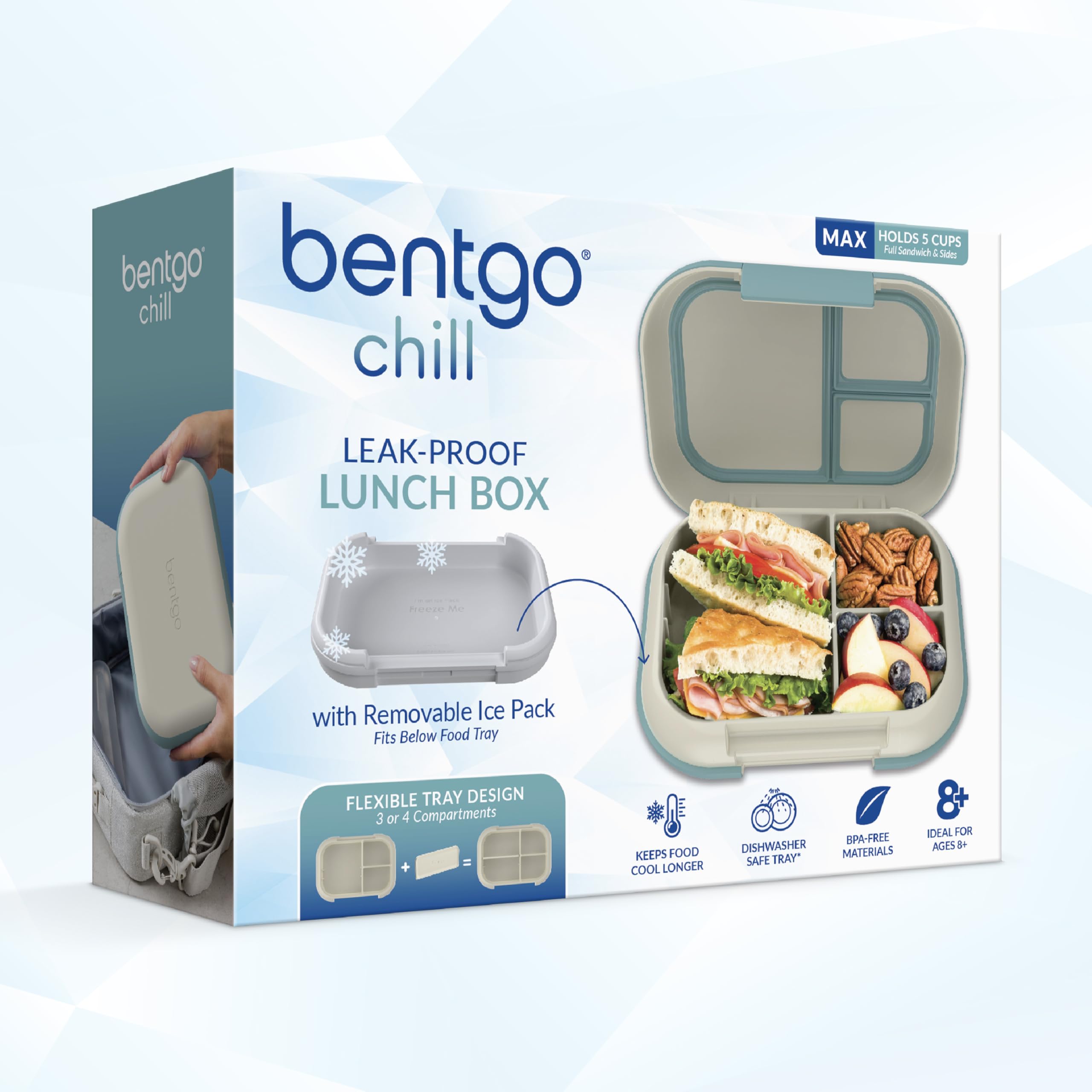 Bentgo Chill Max: colores hueso y azul glaciar