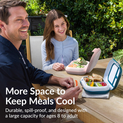 Bentgo Chill Max, divisor removible de 3 a 4 compartimentos para porciones.