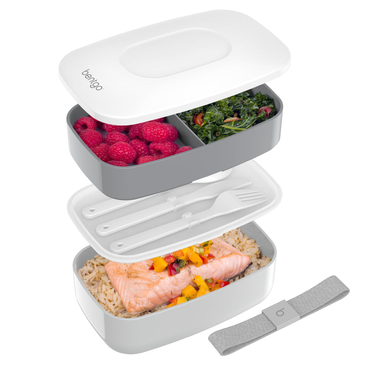 Bentgo Clasico: bento de 3 compartimentos para comidas rápidas y ordenadas.