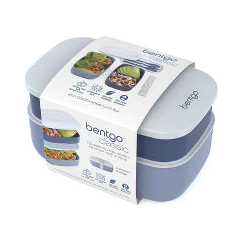 Bentgo Classic apto para microondas para recalentar comidas rápidamente.