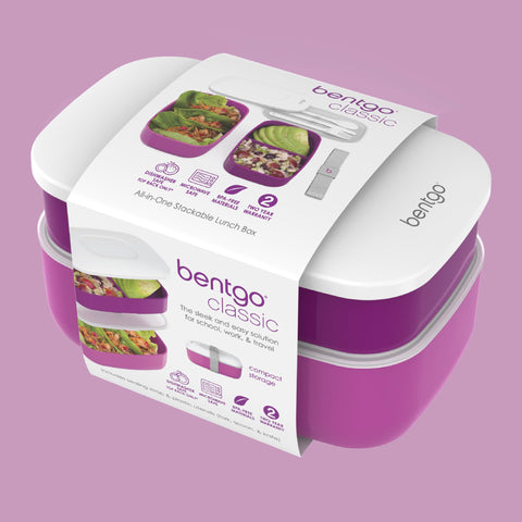 Bentgo Classic color púrpura, perfecto para identificar la lonchera