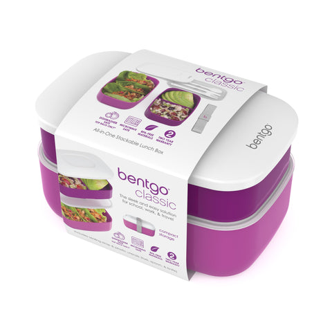 Diseño moderno y sostenible de Bentgo Classic en color púrpura